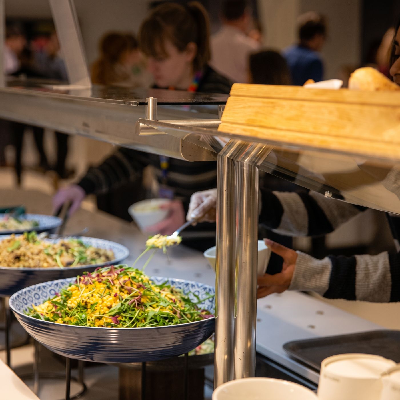 A catering service line